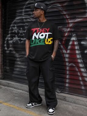 They Not Like Us Black Graphic Tee XXL Rap Hip Hop Streetwear Kendrick Inspired